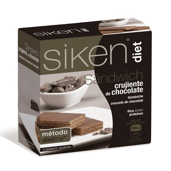 SÁNDWICH DE CHOCOLATE CRUJIENTE 21g 6 Uds de Siken