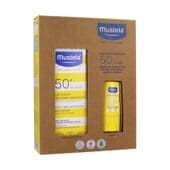 Pack Solar Lecha Protección SPF50+ 100 ml + Stick SPF50+ 9 ml de Mustela