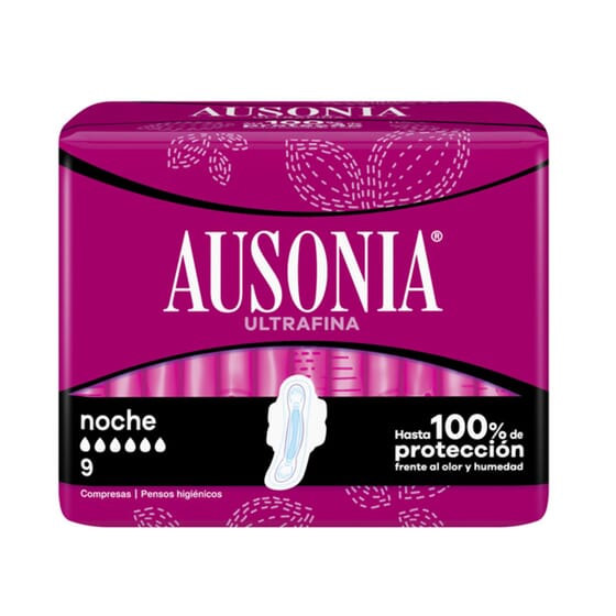 Ausonia Ailettes Nuit Ultrafine 9 Unités de Ausonia